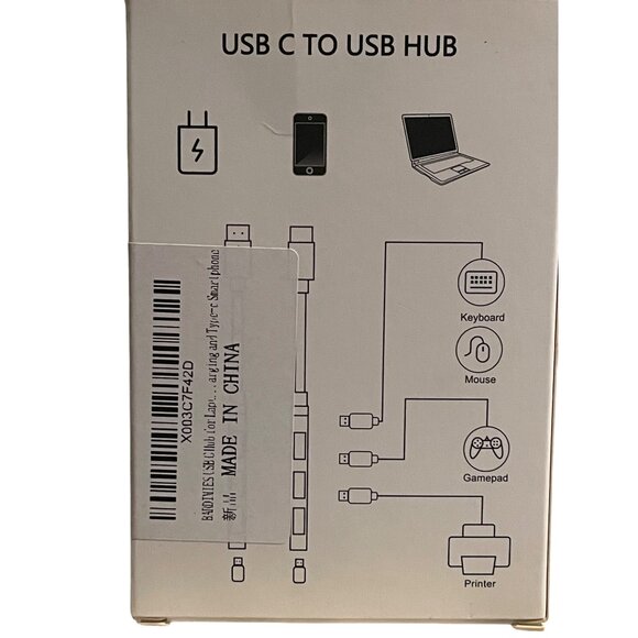 USB C To USB Hub Multi-Interface Adapter 4 Ports Bardimies Aluminum Compact Desi - Picture 10 of 10